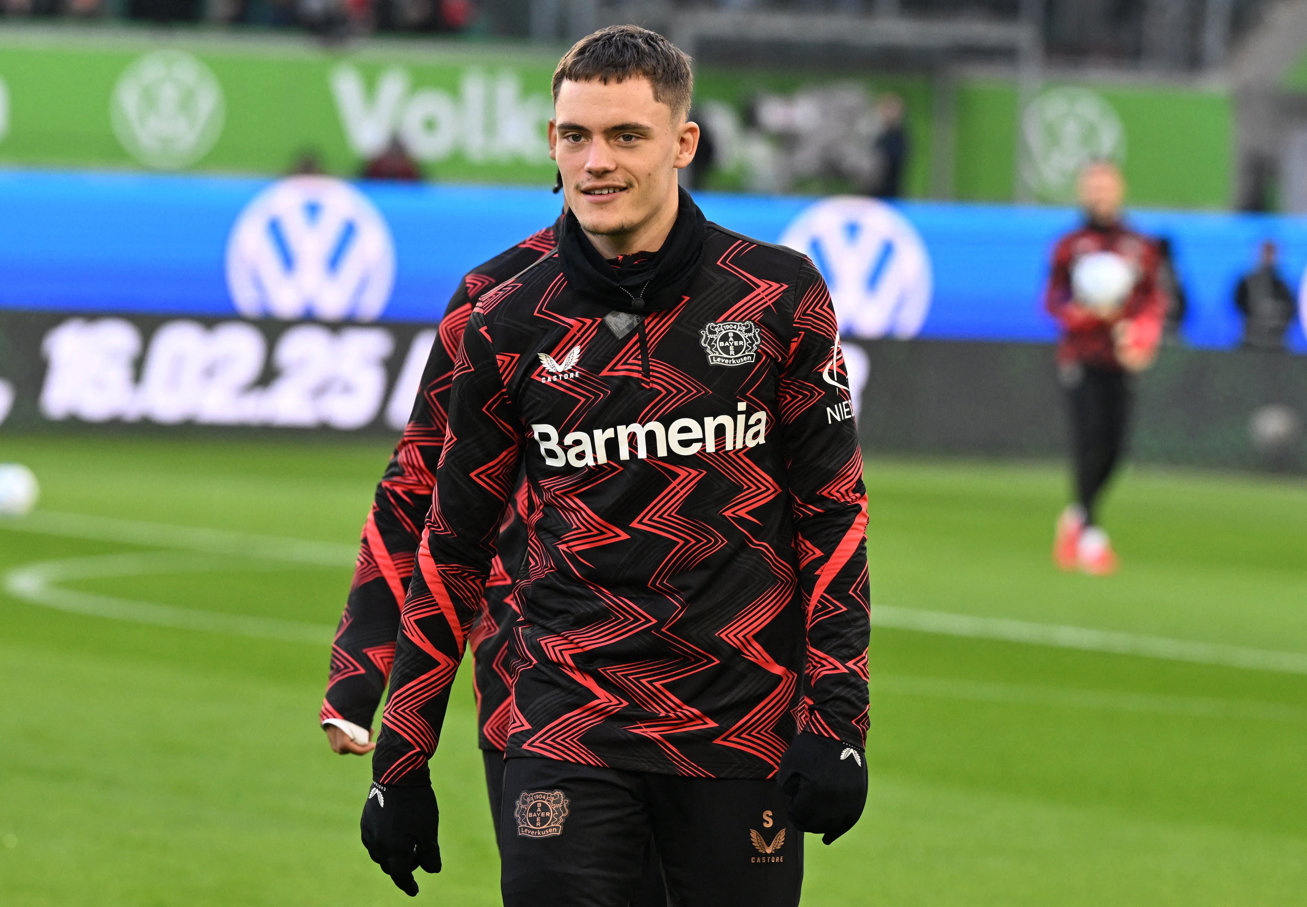  Bayer Leverkusen's Florian Wirtz during the warm up
