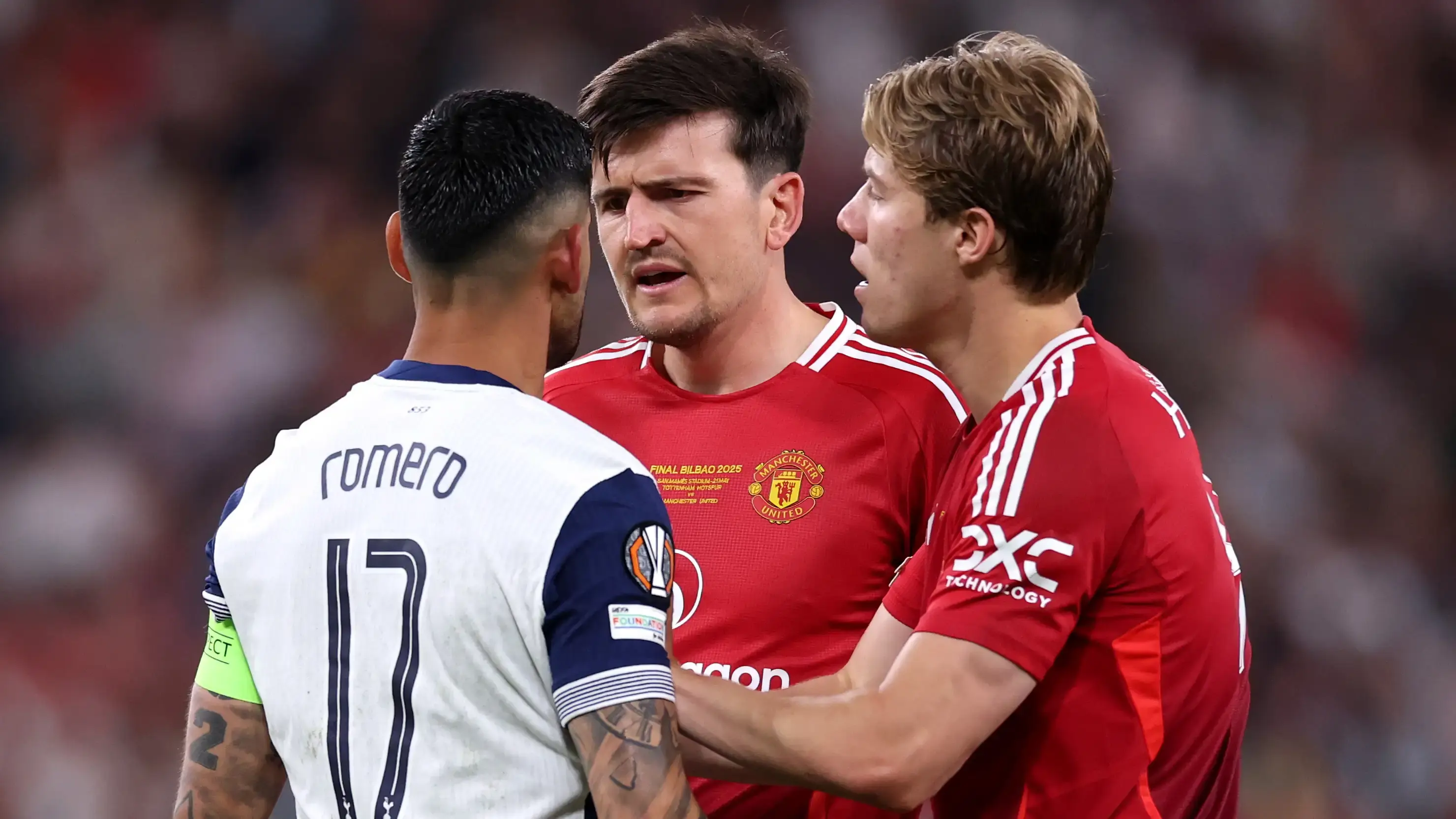 Guti Romero y Harry Maguire Final Europa League