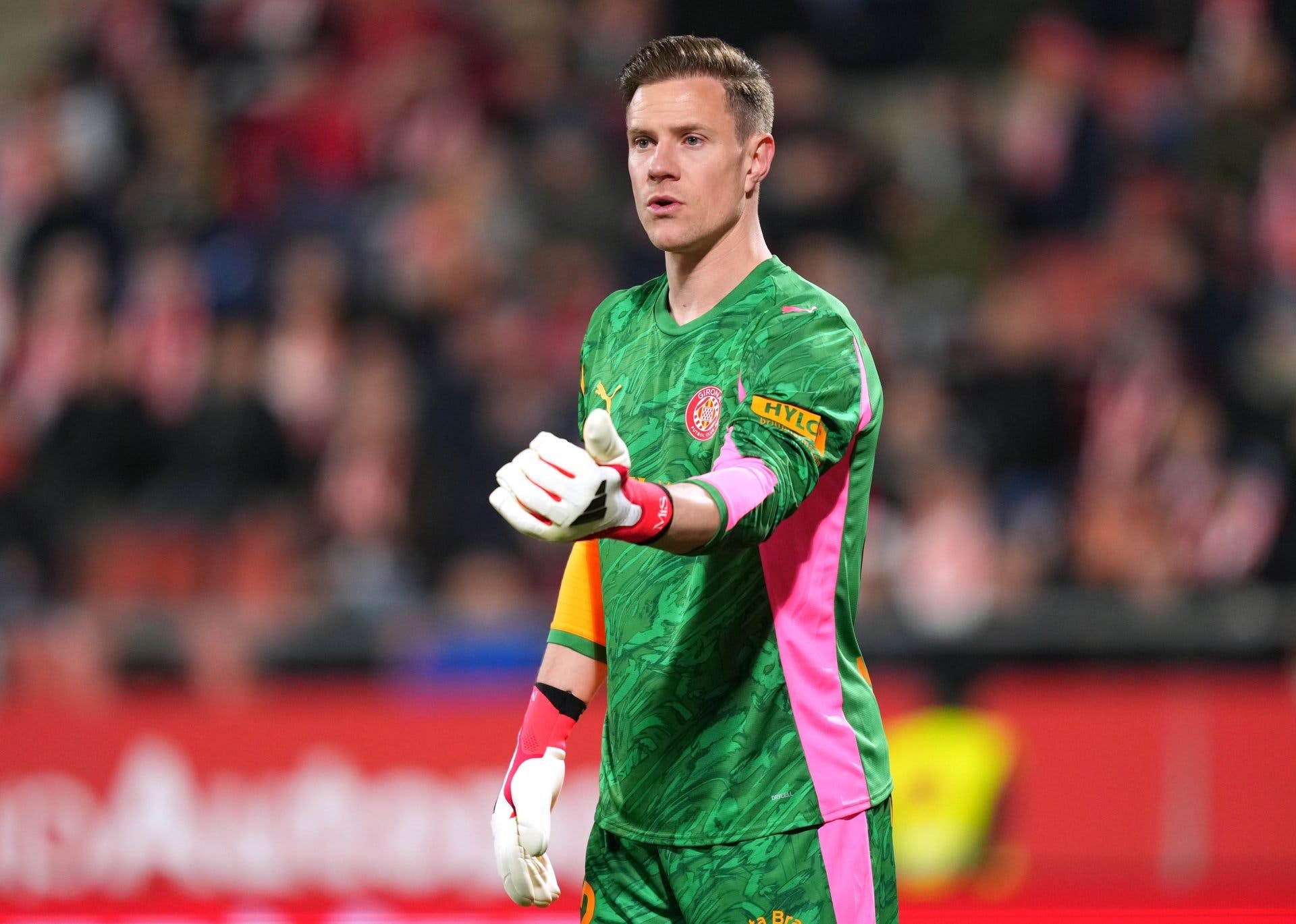 Marc-André ter Stegen during a match with Girona Fc.