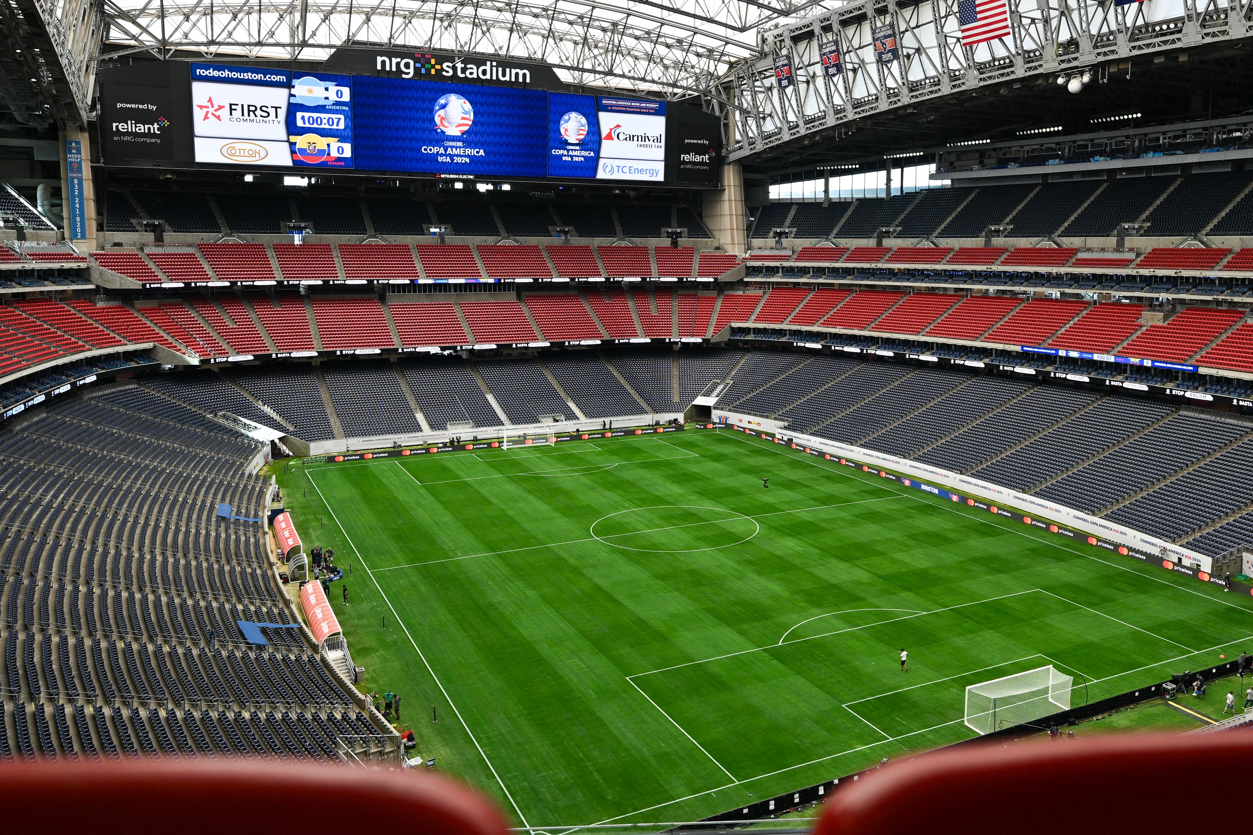 Jul 3, 2024; Houston, TX, USA; A general view of NRG Stadium ahead of the match between Argentina and Ecuador . Mandatory Credit: Maria Lysaker-USA TODAY Sports