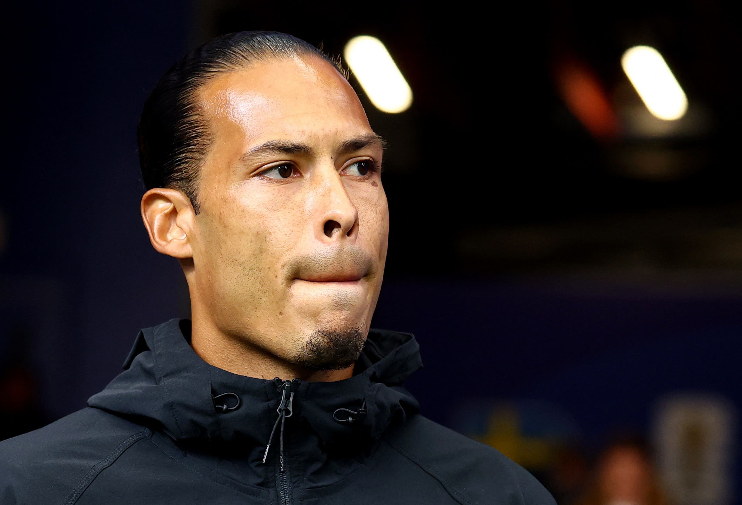 Soccer Football - FIFA World Cup 2026 - Group F - Netherlands v Sweden - Houston Stadium, Houston, Texas, U.S. - June 20, 2026 Netherlands' Virgil van Dijk arrives at the stadium before the match REUTERS/Phil Noble

