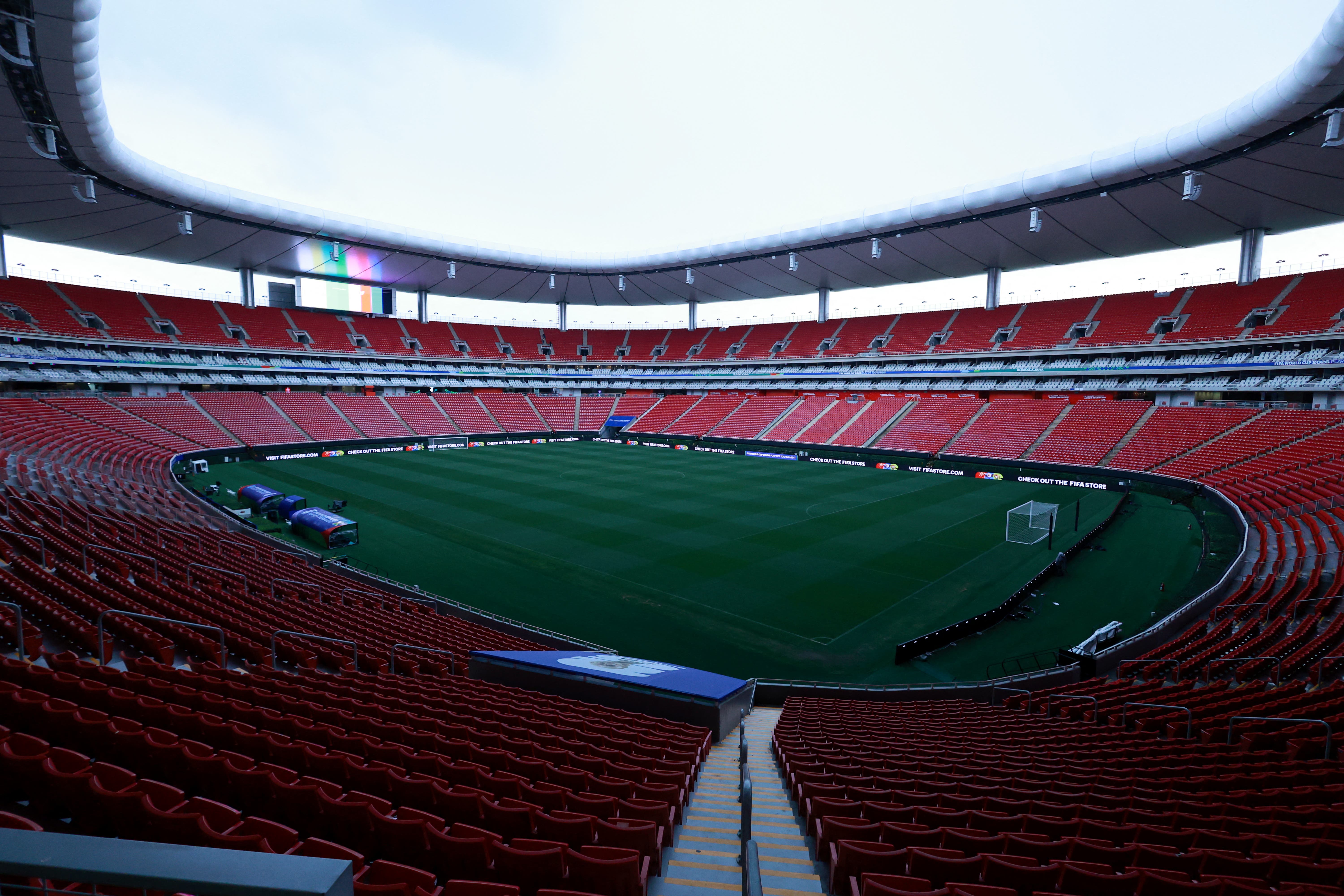 Soccer Football - FIFA World Cup - Inter-Confederation Playoffs - DR Congo v Jamaica Preview - Estadio Akron, Guadalajara, Mexico - March 30, 2026 General view inside the Guadalajara Stadium ahead of the match between DR Congo against Jamaica REUTERS/Henry Romero