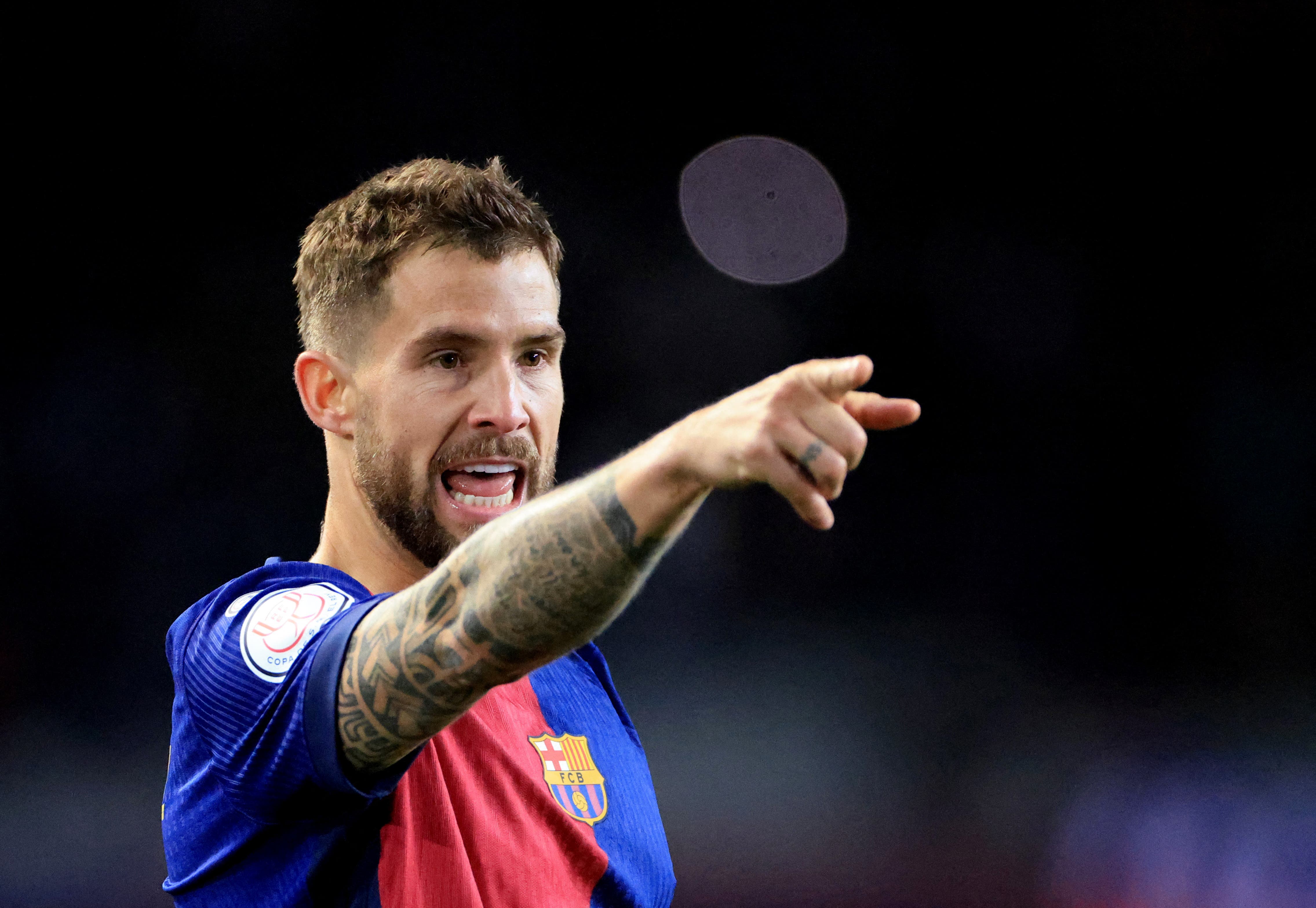 Inigo Martinez for Barcelona at the Copa del Rey.