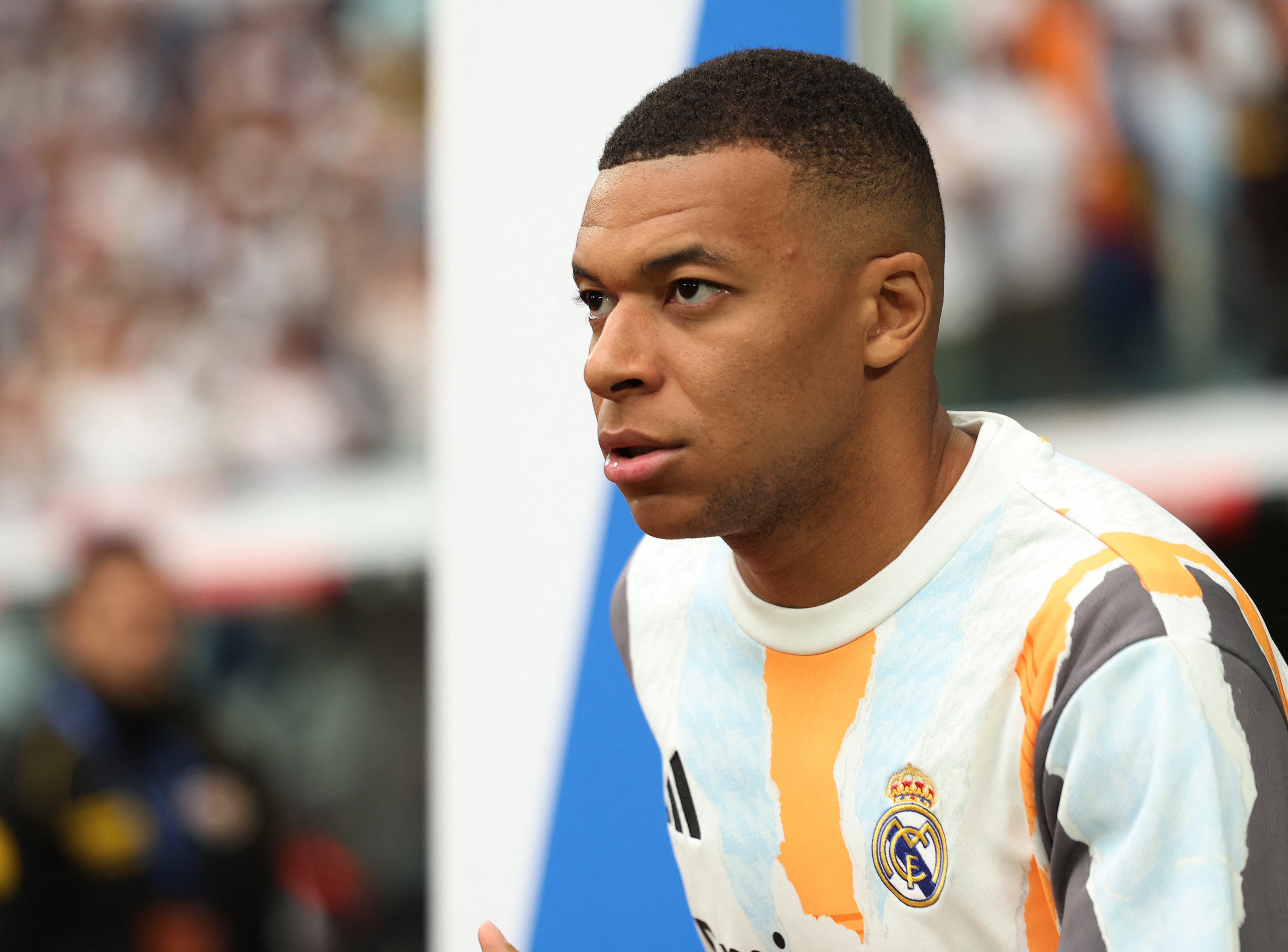 Kylian Mbappé con el Real Madrid.