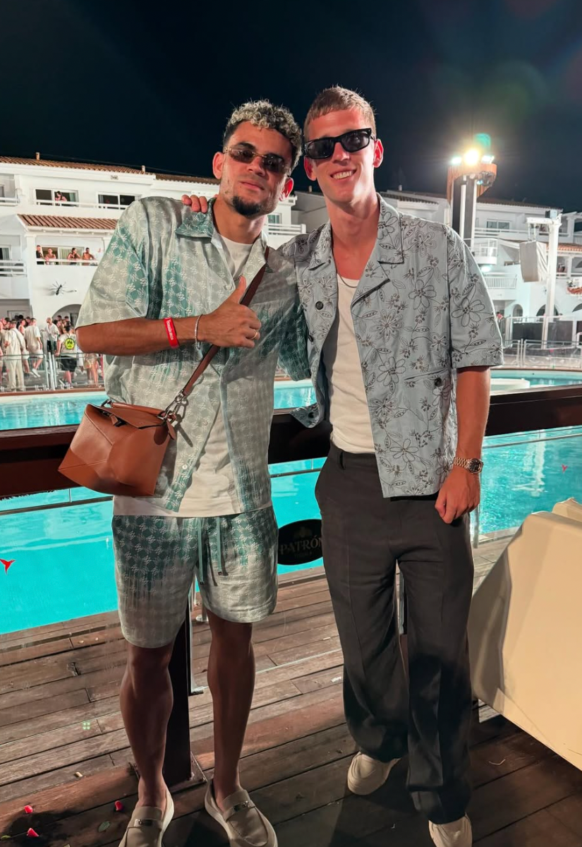 Dani Olmo and Luis Díaz in Ibiza.