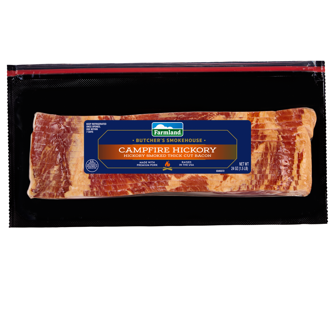 Butcher's Smokehouse Campfire Hickory Bacon, Stackpack, 24oz