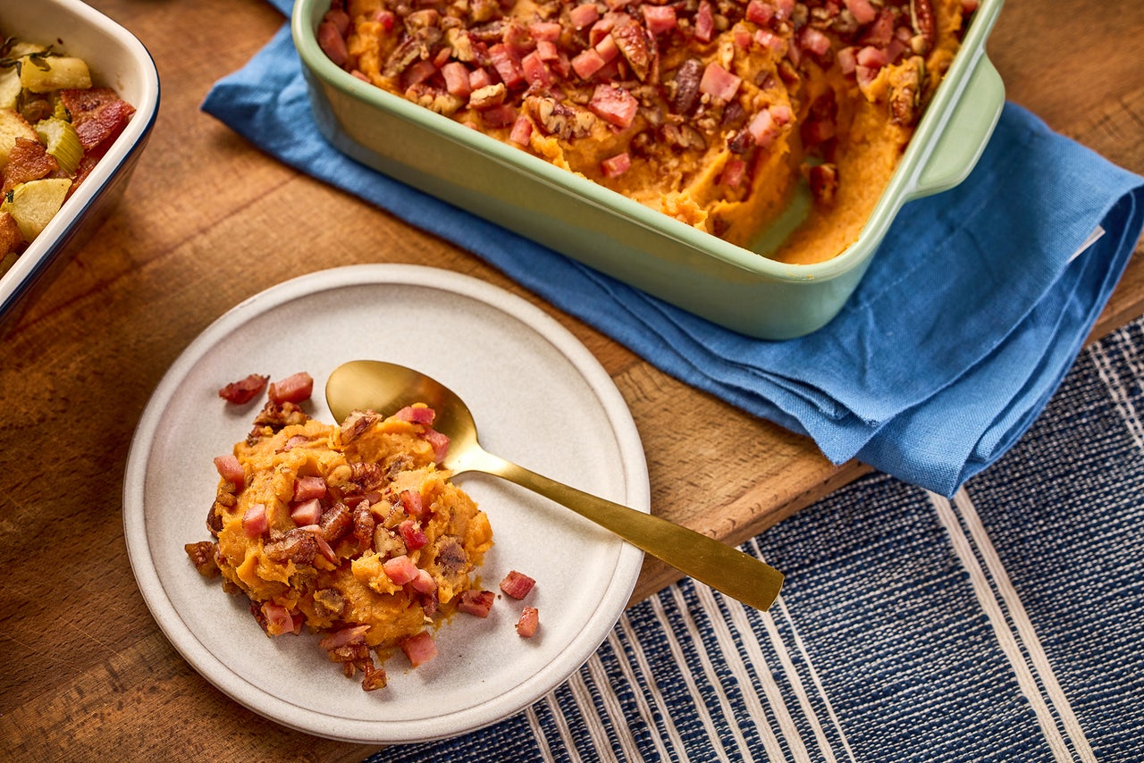 Sweet Potato Casserole with Diced Ham | Farmland Foods