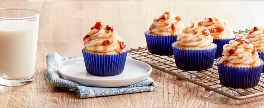 Salted Caramel Bacon Cupcakes