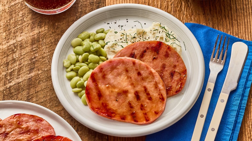 Root Beer Glazed Ham Steaks