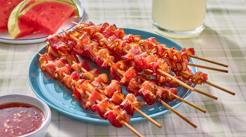 Sweet and Spicy Bacon Skewers