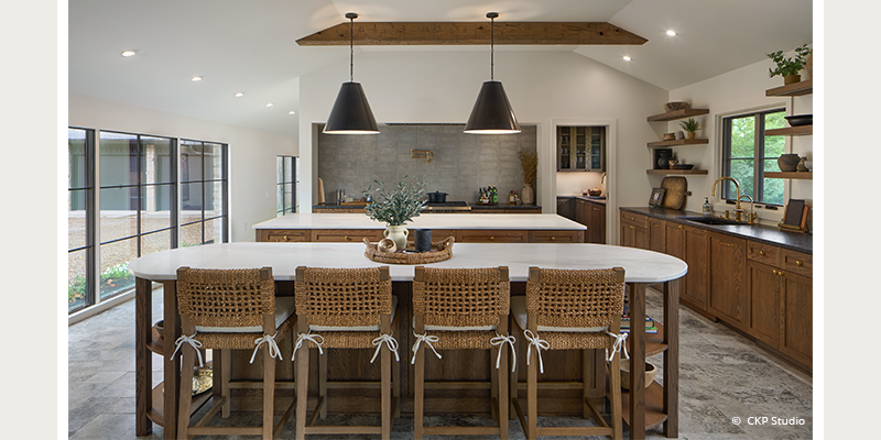 expanded remodeled kitchen with an open layout