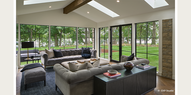 family living room after renovations