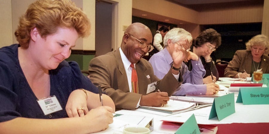 board members at a workshop
