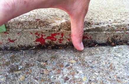 Uneven walking surface