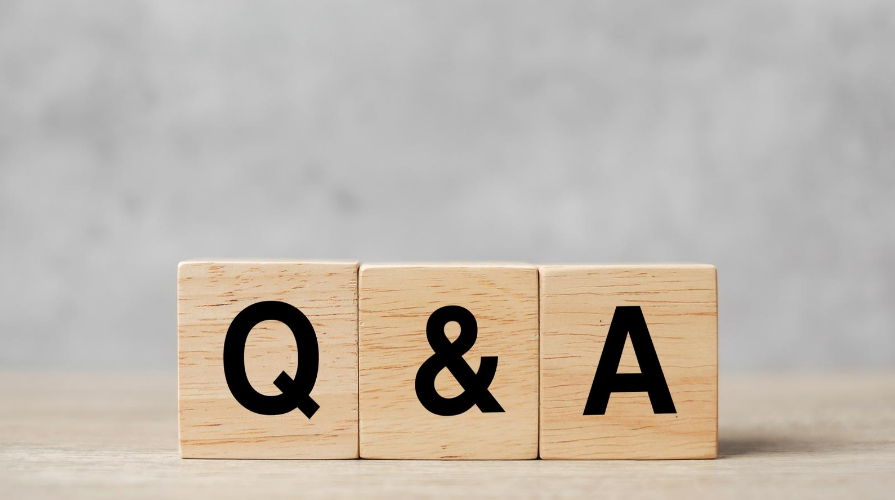 Image showing Q&A with small wooden tiles