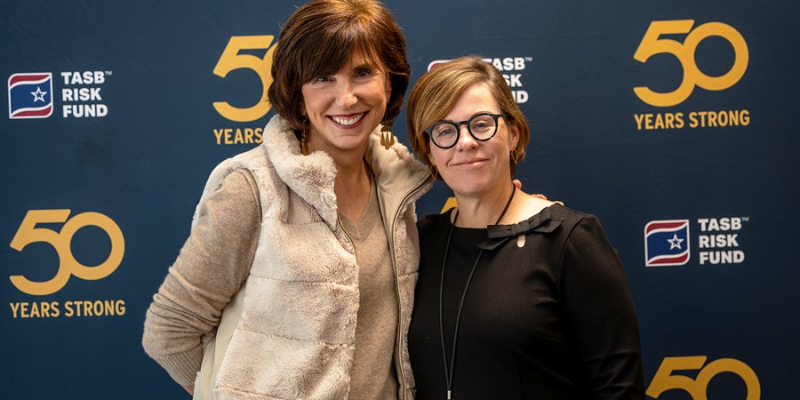 Retired Fund Associate Executive Director (AED) Dubravka Romano and current AED Mary Barrett