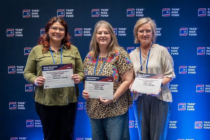 Marilysa Estrada of Taft ISD, Kacee Green of Belton ISD, and Lacey Chandler of Diboll ISD 