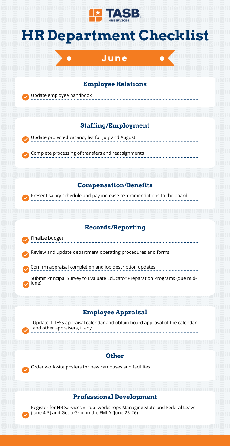 Infographic: June HR Checklist