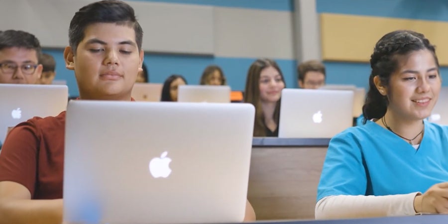 Students on laptops