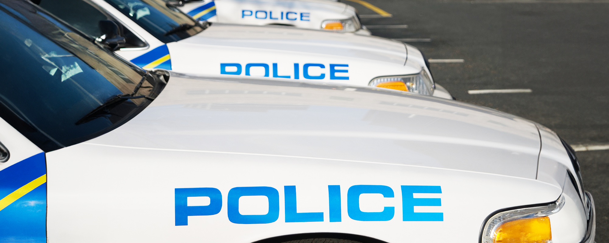 photo of police cars close up (banner image)