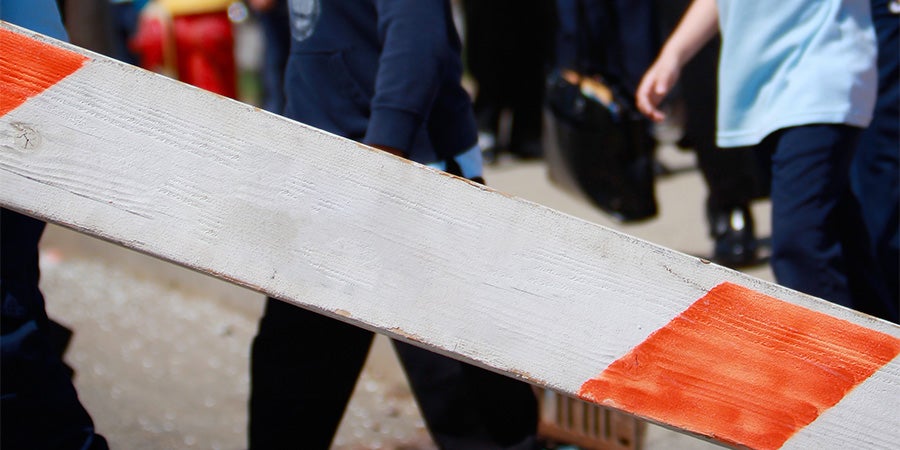 Hazard bench blocking kids