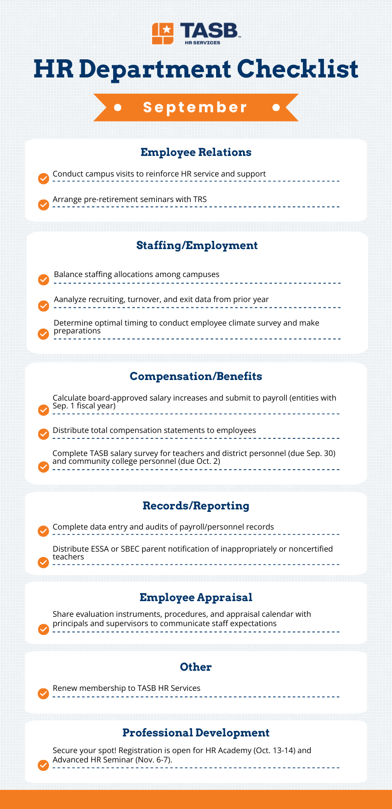 Infographic: HR Checklist for September
