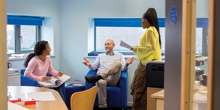 Professors having meeting in office