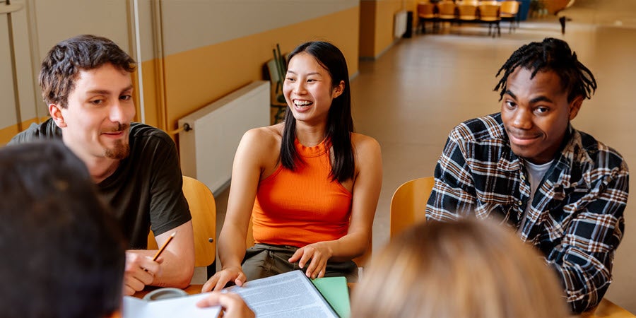 Students meeting in a group