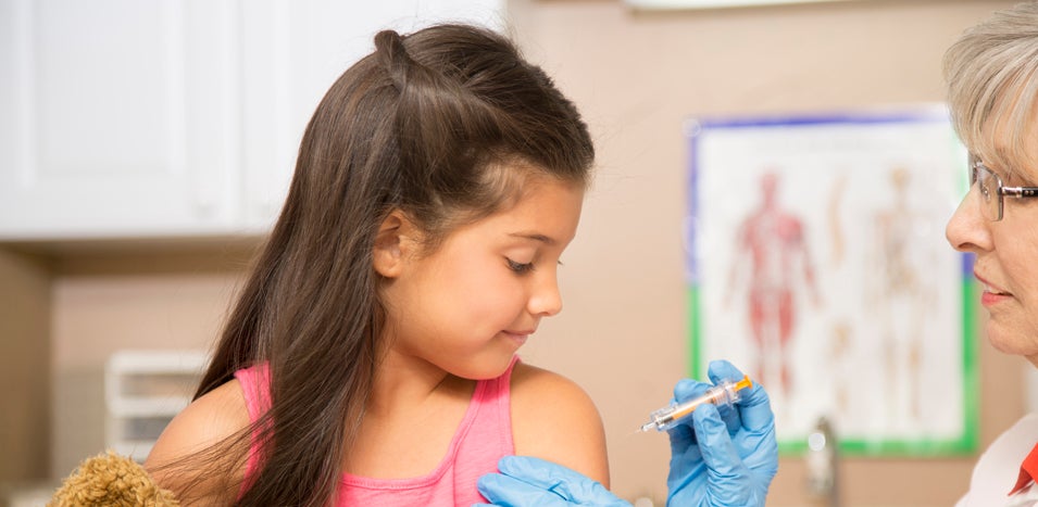 kid getting flu shot