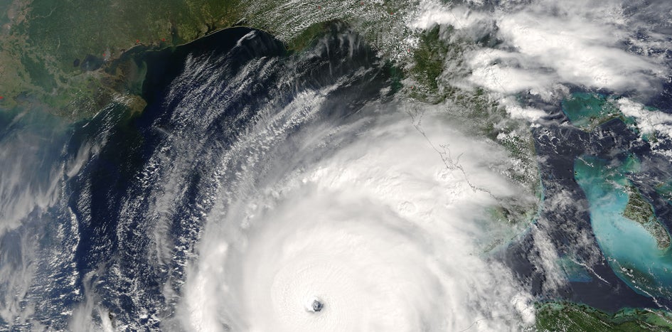 Hurricane in the gulf of mexico