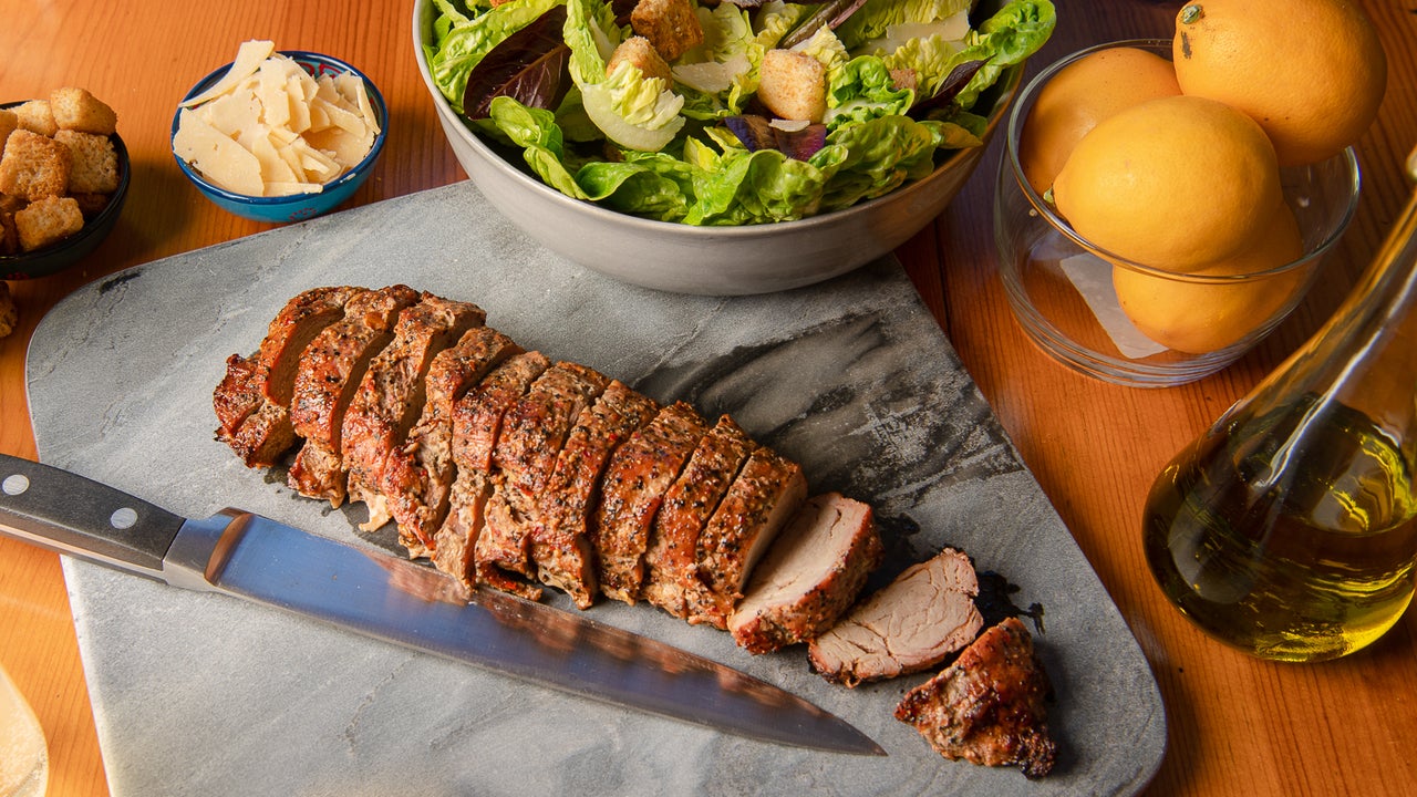 Pork Tenderloin Caesar Salad