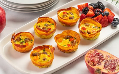 Individual Bacon-Wrapped Sausage & Egg Cups | Farmer John