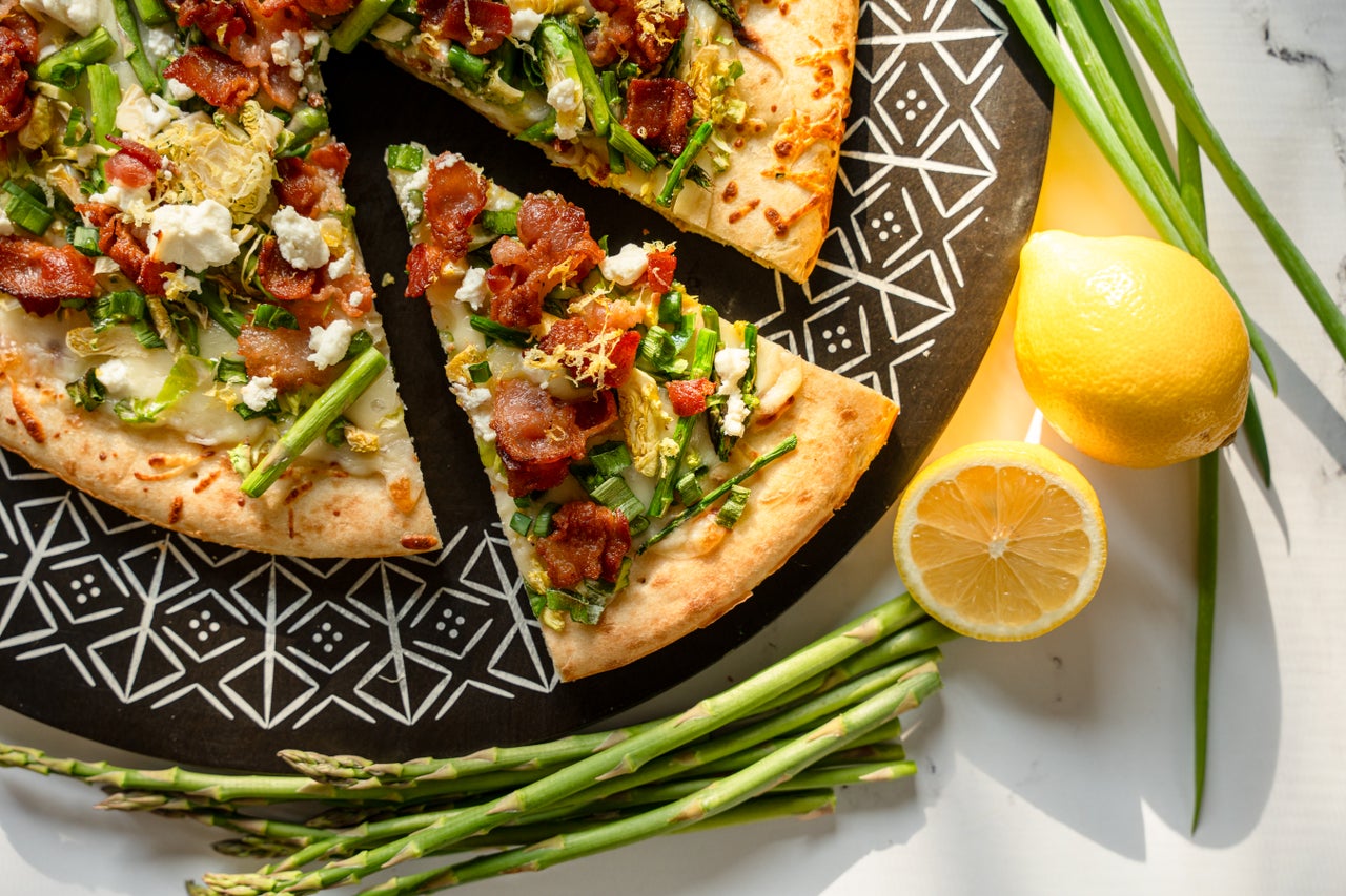 Bacon and Asparagus Pizza