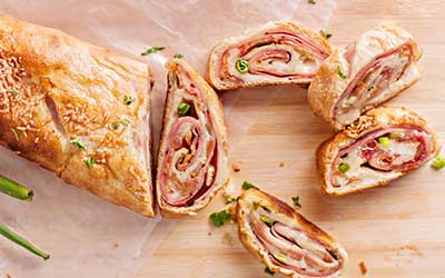Ham and Swiss Stromboli