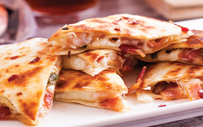 Bacon and Shrimp Quesadilla