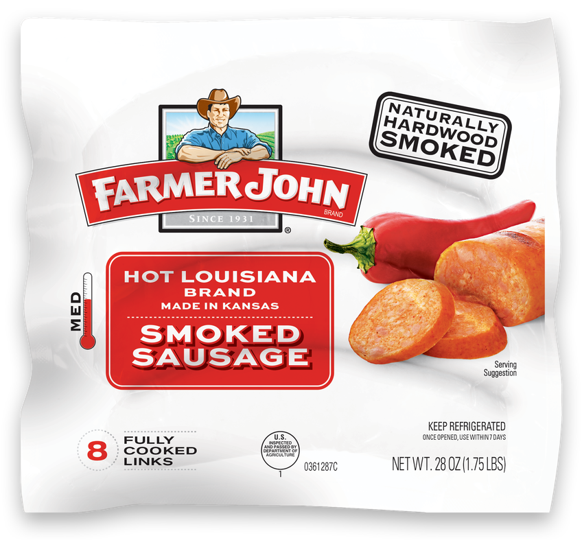 Hot Louisiana Smoked Sausage 28oz.