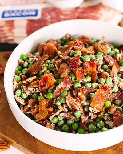 Ensalada De Guisantes, Tocino Y Nueces Pecanas