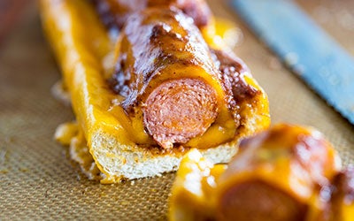 Chili Cheese Dog Stuffed Bread