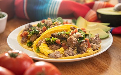 Sausage and Egg Breakfast Tacos
