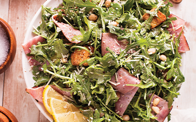 Lemony White Bean Salad with Ham
