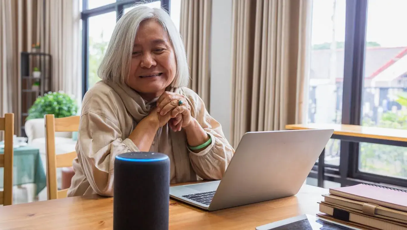 Women using an AI chatbot for health advice