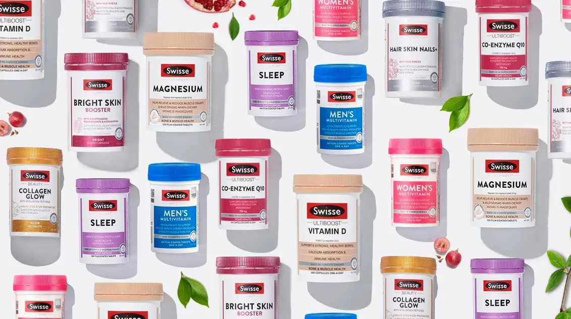 Swisse Ultiboost range of vitamin supplements available at healthylife