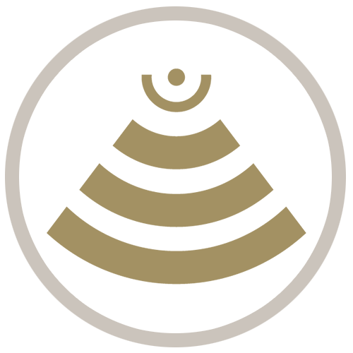 Gold circle icon showing a Breast Sonography graphic