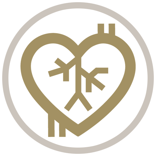 Gold circle icon showing a Cardiovascular Interventional Radiography graphic