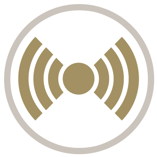 Gold circle icon showing a Radiation Therapy graphic