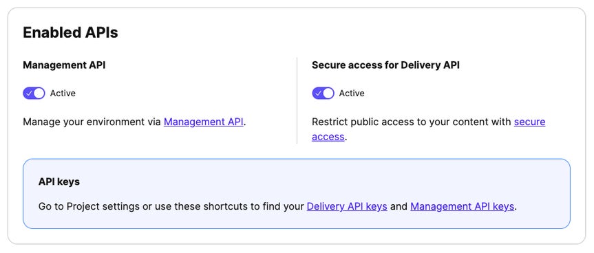 Secure access | Kontent.ai Learn