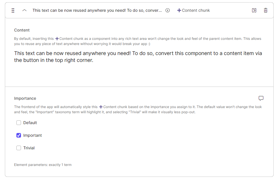 Content chunk used as a component.