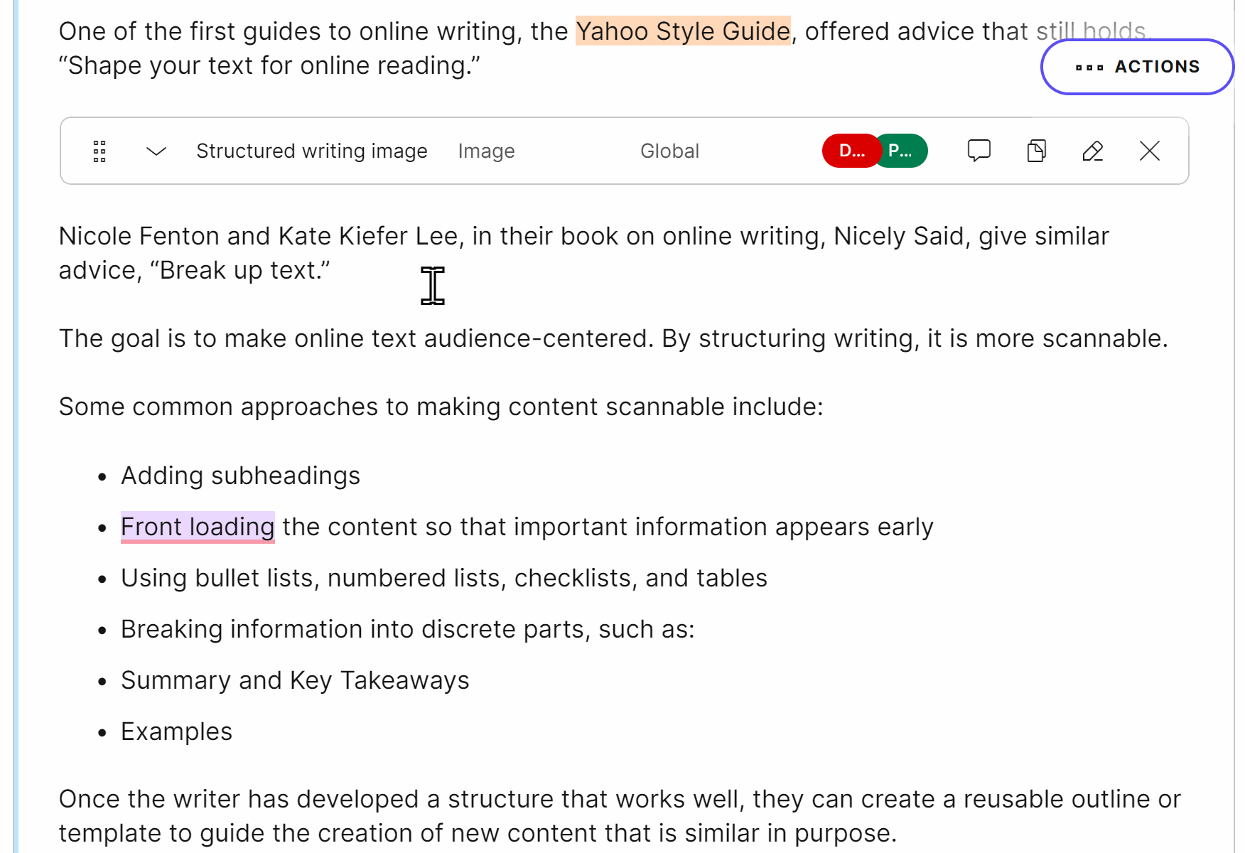 Expand inserted content items in rich text editor
