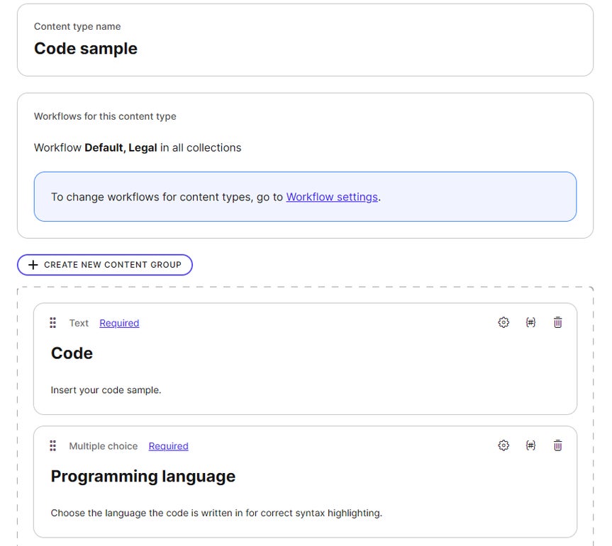 Insert code samples into articles | Kontent.ai Learn