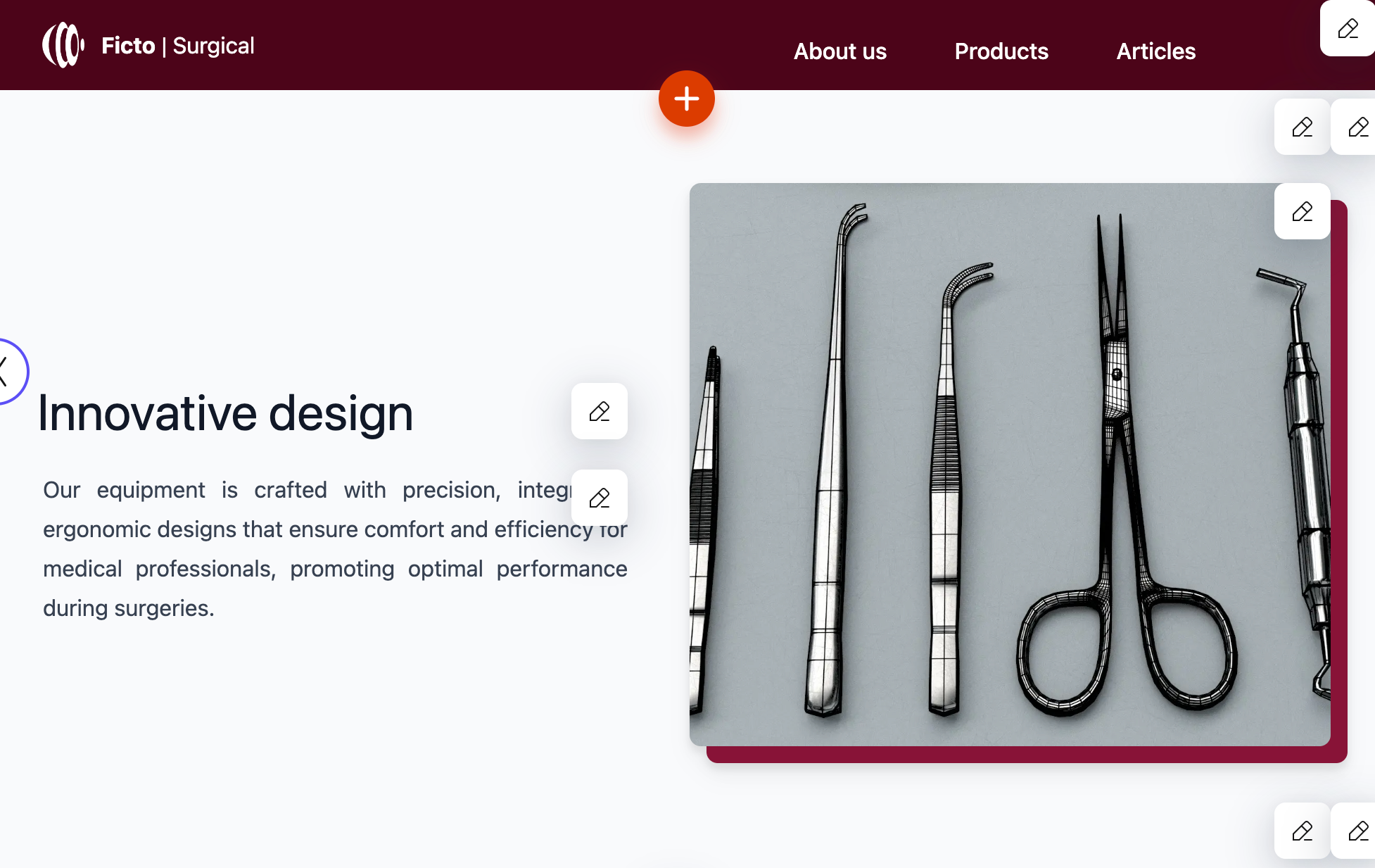 How the edit buttons look in the app.